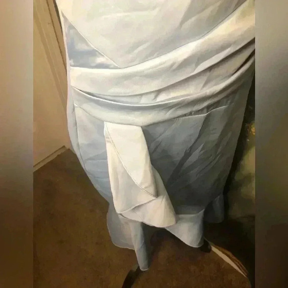 Powder Blue asymmetrical Dress - Picture 10 of 14